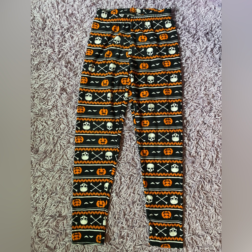 Halloween Themed Kids Buttery Soft Leggings size L